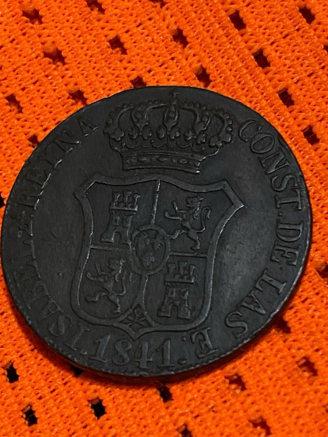 Moneda 6 Cuartos Barcelona 1841