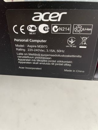 Acer Aspire M3970 - PC Desktop 8gb ram ssd 250gb