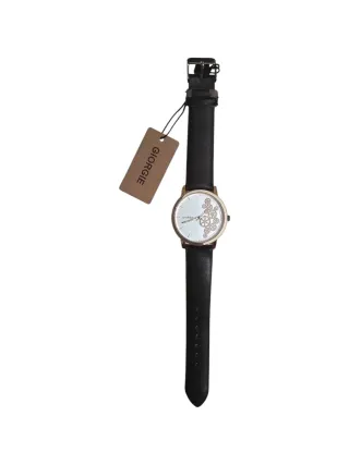Reloj Giorgie Dorado Correa Negra + Pila