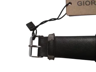 Reloj Giorgie Dorado Correa Negra + Pila