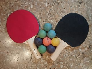 1 par de Palas Ping Pong + 8 Pelotas
