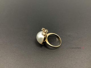 anillo oro 18k con piedra con circonita