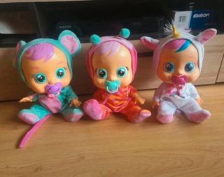 3 Muñecos Llorones: Unicornio, Gato, Abeja