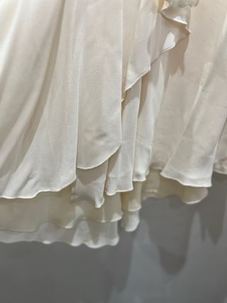 Falda blanca Zara - volantes