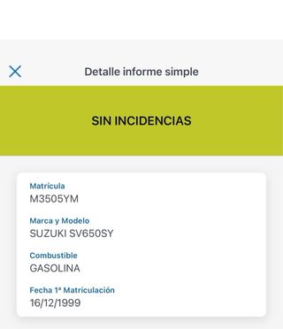 Suzuki SV650 (1999) - Moto NO limitada en papel