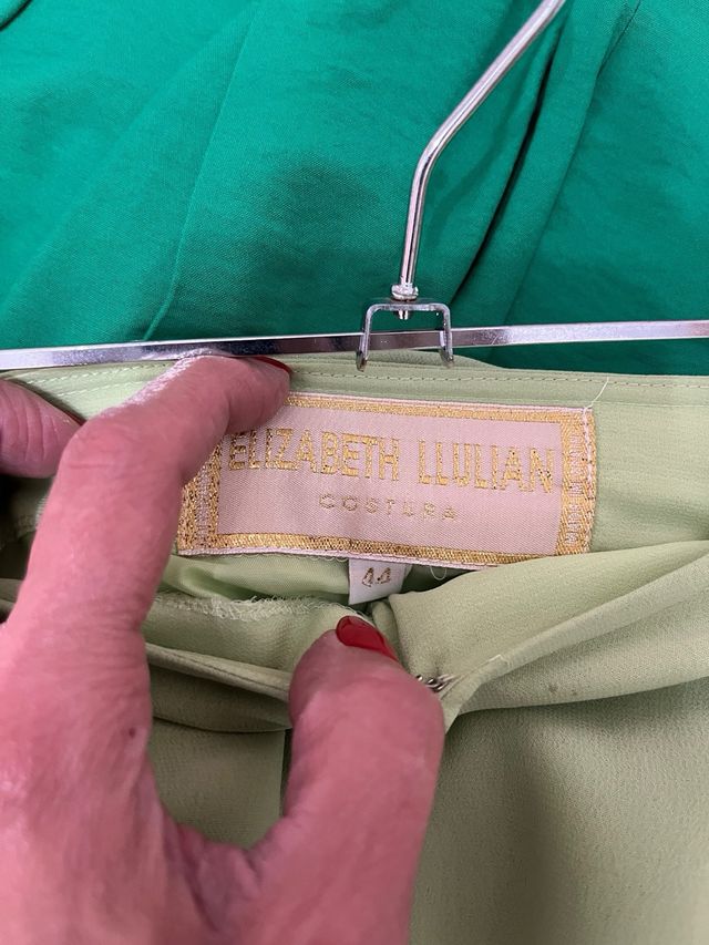 Falda midi verde Elizabeth Llulian