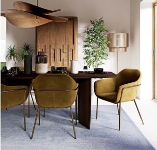 Silla Neus Maisons du Monde dorada nueva