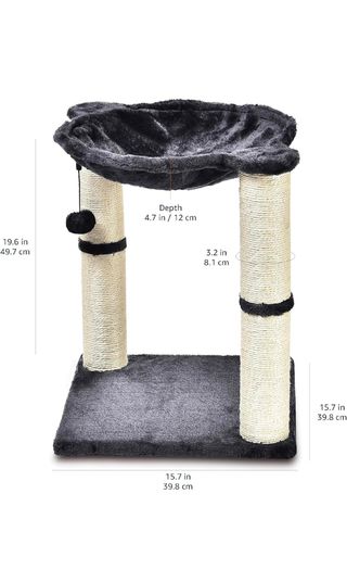 Hamaca rascador gato gris