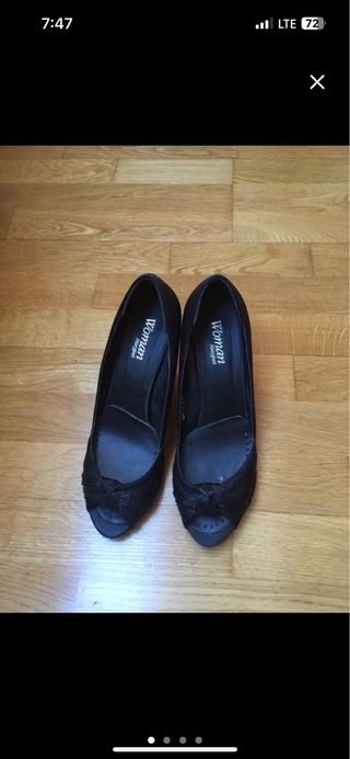 Zapatos negros tacón 40 Mujer