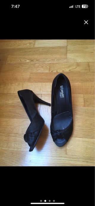 Zapatos negros tacón 40 Mujer