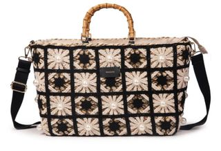 Bolso crochet beige-negro