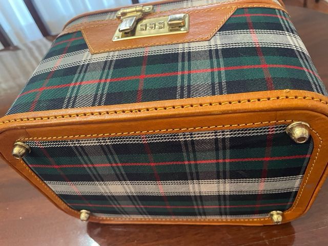 Borsa da toilette vintage | Marrone-Verde-Blu