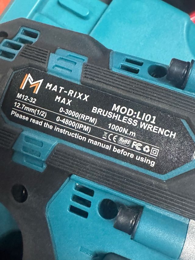 Llave de Impacto inalámbrica MAT-RIXX MAX 88V.
