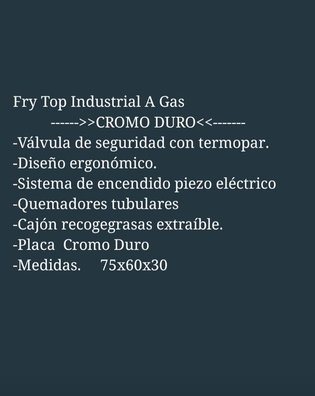 Plancha industrial cromo duro 