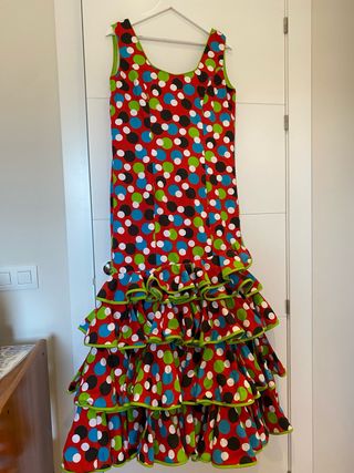 Vestido Sevillanas lunares rojo