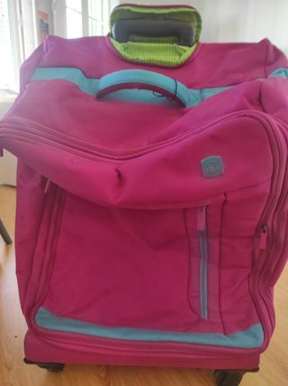 Maleta Benetton morada-teal