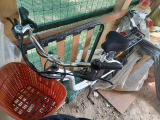 Bicicletta elettrica bianca donna
