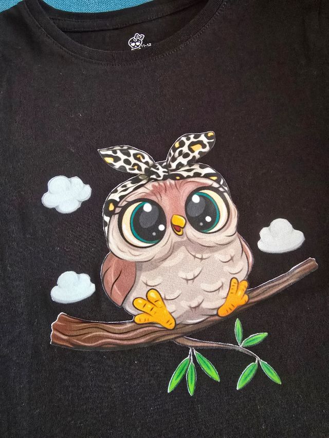 Camiseta niña búho