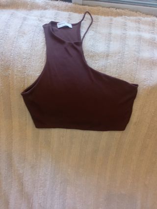 Top Bershka marrón - Talla XL