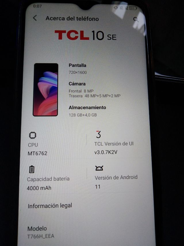 TCL teléfono móvil - Gris espacial
