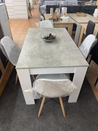 Mesa Comedor Gris&Blanco 178cm