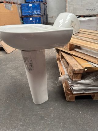 Lavabo pedestal cerámico
