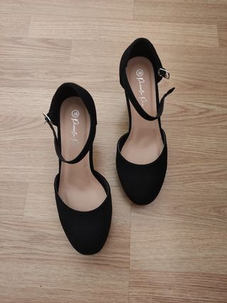 Zapatos negros tacón Peach Pie - Talla 40