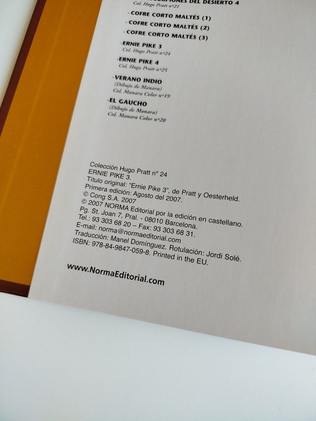 Cómic ERNIE PIKE 3, Hugo Pratt 24