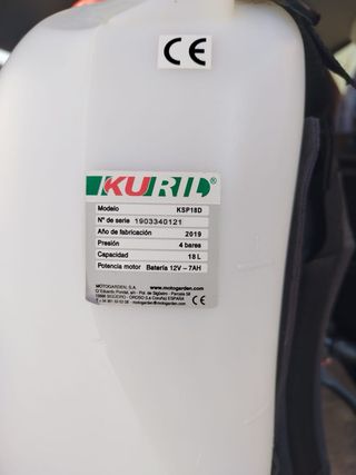 Mochila sulfatar KURID KSP18D