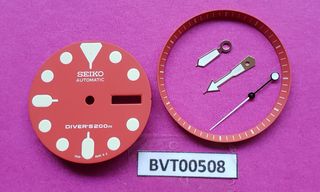 SEIKO RED DIAL HANDS MINUTE TRACK SET