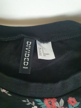 Maglia HM fiori - nera/rossa