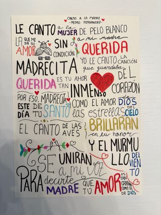 Cuadro canción a la madre