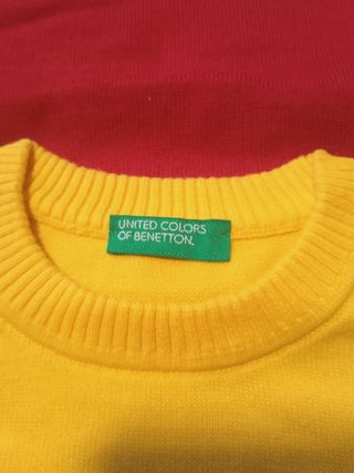 2 maglie da bambino Benetton - Rosse e Gialle