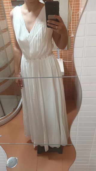 Vestido novia blanco boho