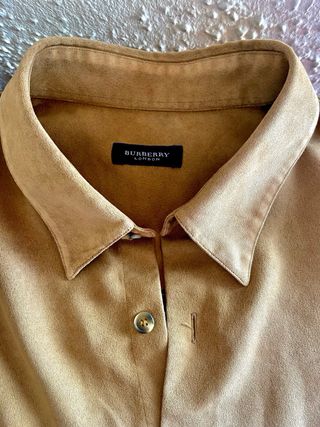 Camisa Burberry textura ante.Talla L 
Corte Ingles