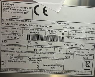 VITRINA EXPOSITORA PASTELERIA - ISA