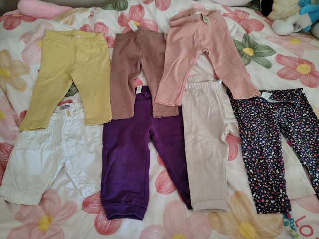 7 Pantalones bebé 9-12m