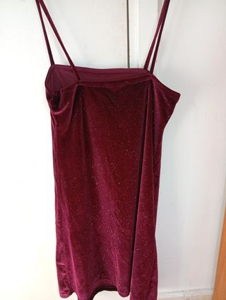 Vestido fiesta terciopelo rojo