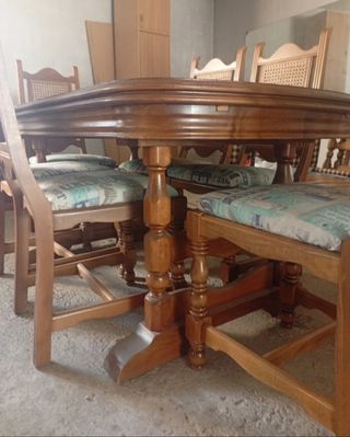 Mesa Comedor Madera - 6 Sillas