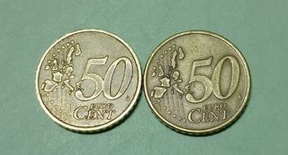 Lotto 34 Grecia Monete 50 cents zecca F