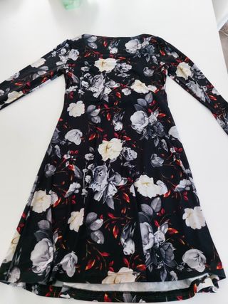 Vestito premaman floreale nero