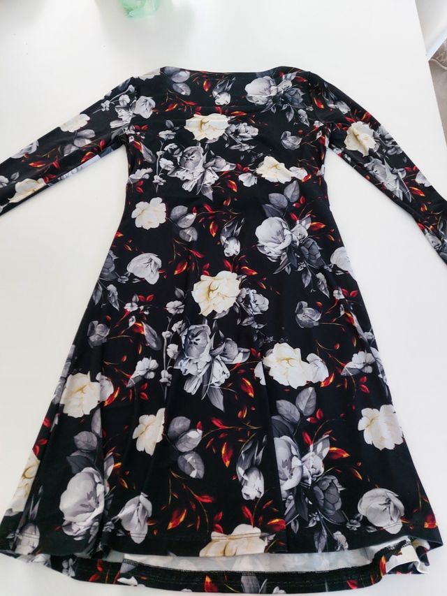 Vestito premaman floreale nero