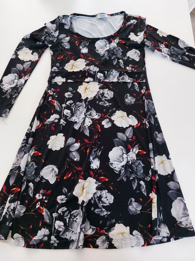 Vestito premaman floreale nero