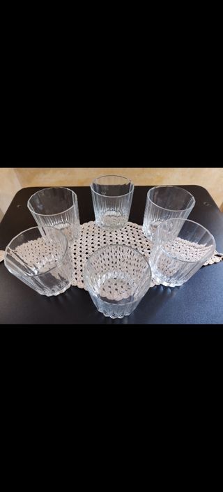 6 Bicchieri Vetro Trasparenti