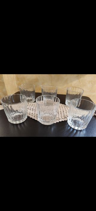 6 Bicchieri Vetro Trasparenti