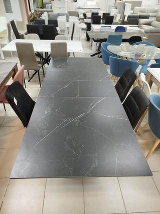 Mesa comedor extensible - madera y metal