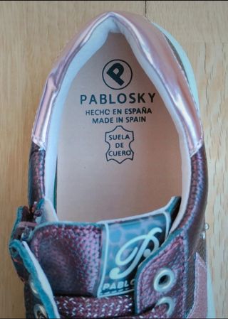 Zapatillas Pablosky niña burdeos, rosa.