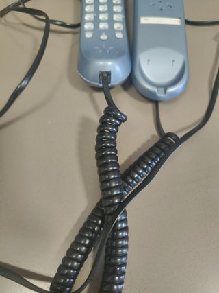 Teléfono fijo Telecom gris