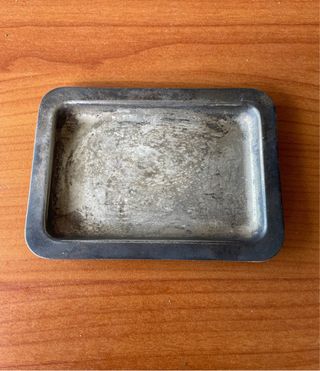 Piccolo vassoio vintage metallo argentato