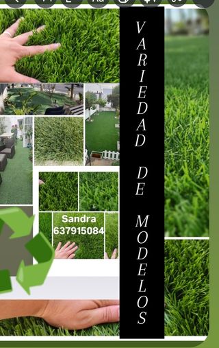 Cesped artificial reciclado